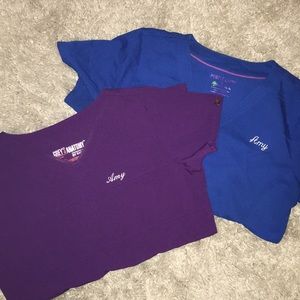 Embroidered “Amy” Scrub top bundle!